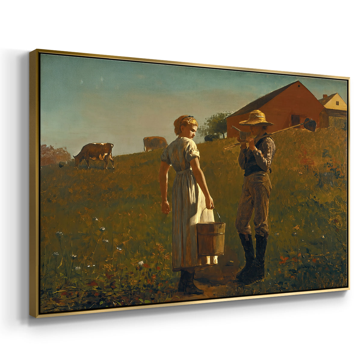 A Temperance Meeting, 1874 - Floater Framed Canvas Print