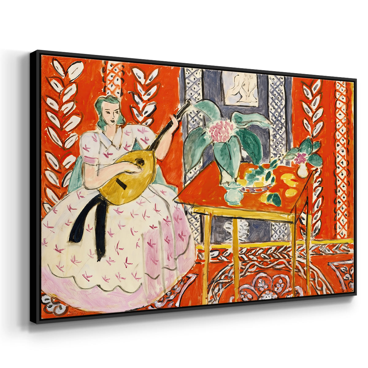 The Lute (Le luth), 1943 - Floater Framed Canvas Print
