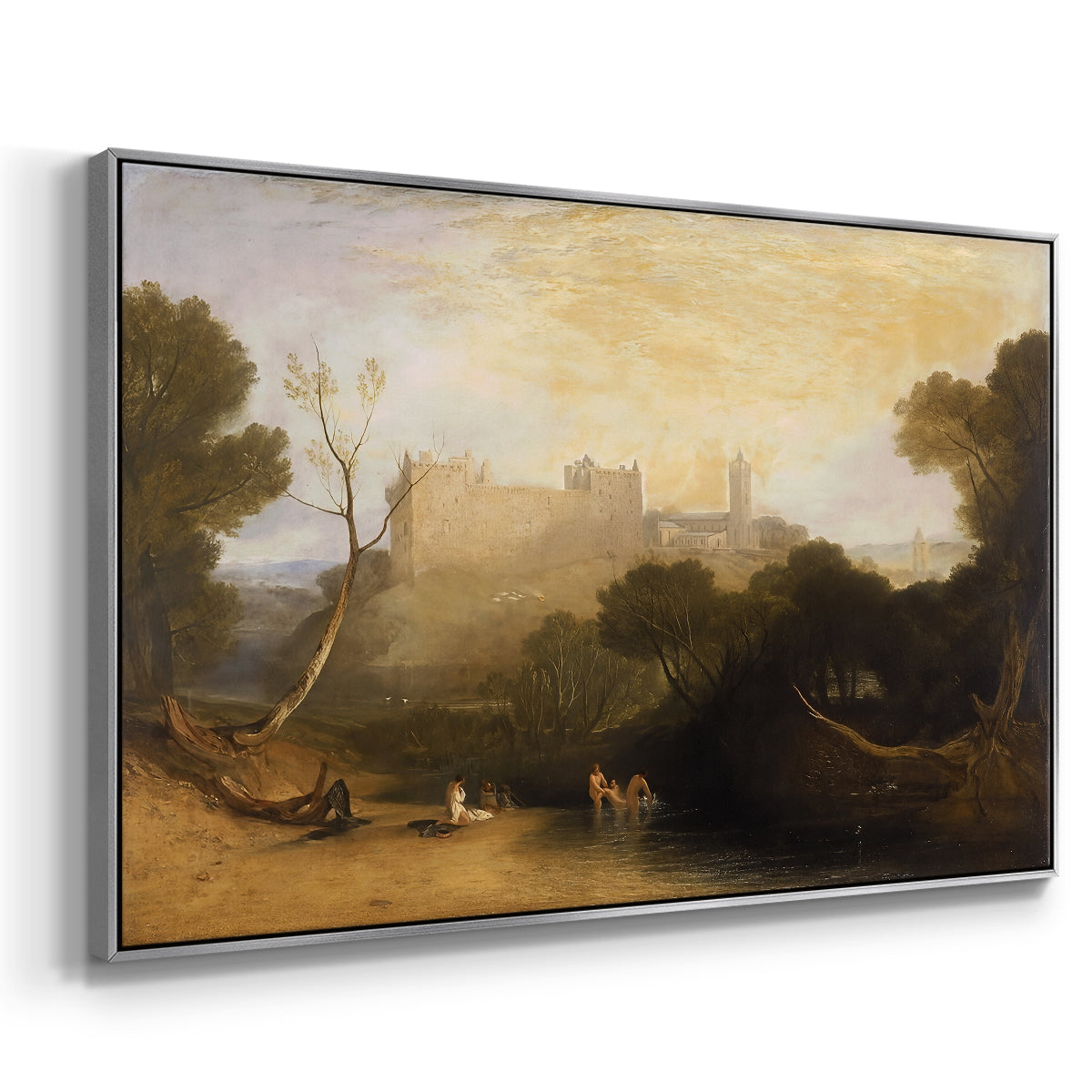 Linlithgow Palace, c. 1807 - Floater Framed Canvas Print