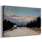 Canvas art print featuring a stylized view of Paris landmark in simplified natural setting, displayed at an angle