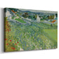 Canvas art print featuring an expressive agricultural scene with patterned fields, displayed at an angle