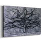 Canvas art print featuring an abstract tree study, displayed at an angle