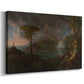 Canvas art print featuring an untamed wilderness scene with strong natural elements, displayed at an angle