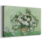 Canvas art print featuring an expressive floral composition with delicate petals, displayed at an angle