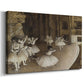Canvas art print featuring a stage rehearsal scene with dancers preparing performance, displayed at an angle