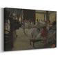 Canvas art print featuring a rehearsal scene with dancers stretching and posing indoors, displayed at an angle