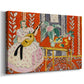 Canvas art print featuring a Fauvist composition combining musician and patterned surroundings, displayed at an angle