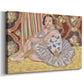 Canvas art print featuring an expressive portrait of a dancer in an ornate setting, displayed at an angle