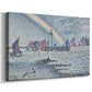 Canvas art print featuring a coastal entryway scene, displayed at an angle