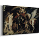 Canvas art print featuring a Baroque composition of heroic figure and bound woman, displayed at an angle