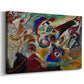 Canvas art print featuring an expressive partial composition emphasizing structure and movement, displayed at an angle