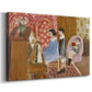 Canvas art print featuring a Fauvist domestic composition centered on music, displayed at an angle