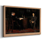 Canvas art print featuring a narrative scene depicting judgment, displayed at an angle