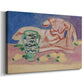 Canvas art print featuring a simplified reclining figure inspired by ancient sculpture, displayed at an angle