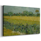 Canvas art print featuring an expressive floral landscape with repeating plant forms, displayed at an angle