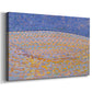 Canvas art print featuring a pointillist-inspired abstraction, displayed at an angle