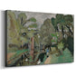 Canvas art print featuring an expressive countryside scene with a lone figure, displayed at an angle