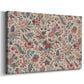 Canvas art print featuring a decorative design featuring layered leaves and blossoms, displayed at an angle