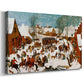 Canvas art print featuring a dramatic fight between civilians and soldiers, displayed at an angle