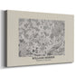 Canvas art print featuring a decorative botanical design with fine detail and light background, displayed at an angle