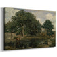 Canvas art print featuring a woodland scene with layered vegetation and soft tones, displayed at an angle