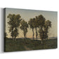 Canvas art print featuring a pastoral landscape with fading light and seasonal colors, displayed at an angle