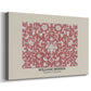 Canvas art print featuring an ornamental design with closely packed botanical elements, displayed at an angle