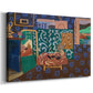 Canvas art print featuring a Fauvist still life set inside a decorative room, displayed at an angle