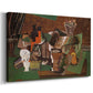 Canvas art print featuring a cubist composition with layered forms, displayed at an angle
