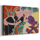 Canvas art print featuring a Fauvist scene of people facing one another indoors, displayed at an angle