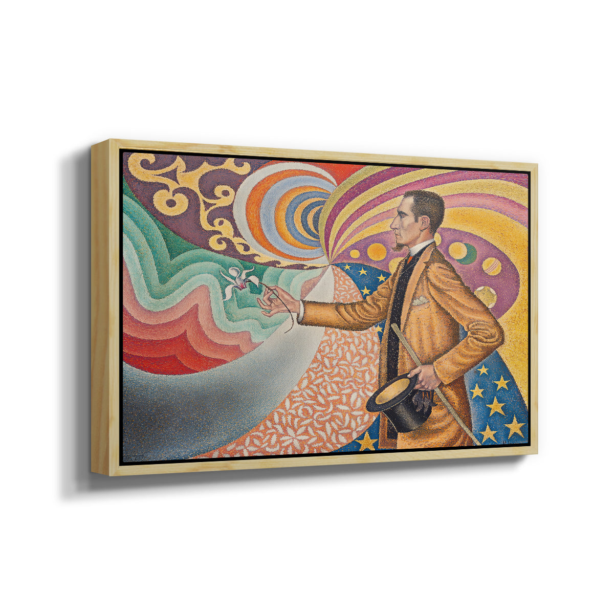 Portrait of Félix Fénéon, 1890 - Floater Framed Canvas Print