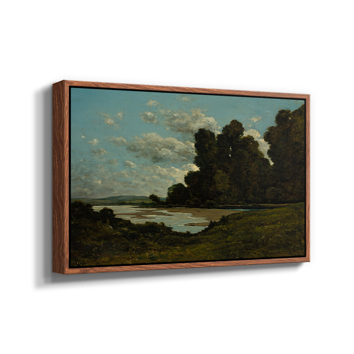 The River Loire at Nevers, 1901 - Floater Framed Canvas Print