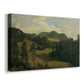 Canvas art print featuring a pastoral scene with gentle terrain, displayed at an angle