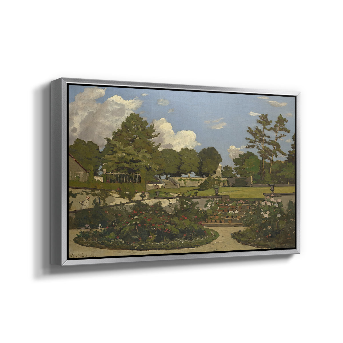 The Painter's Garden at Saint-Privé, 1886 - Floater Framed Canvas Print