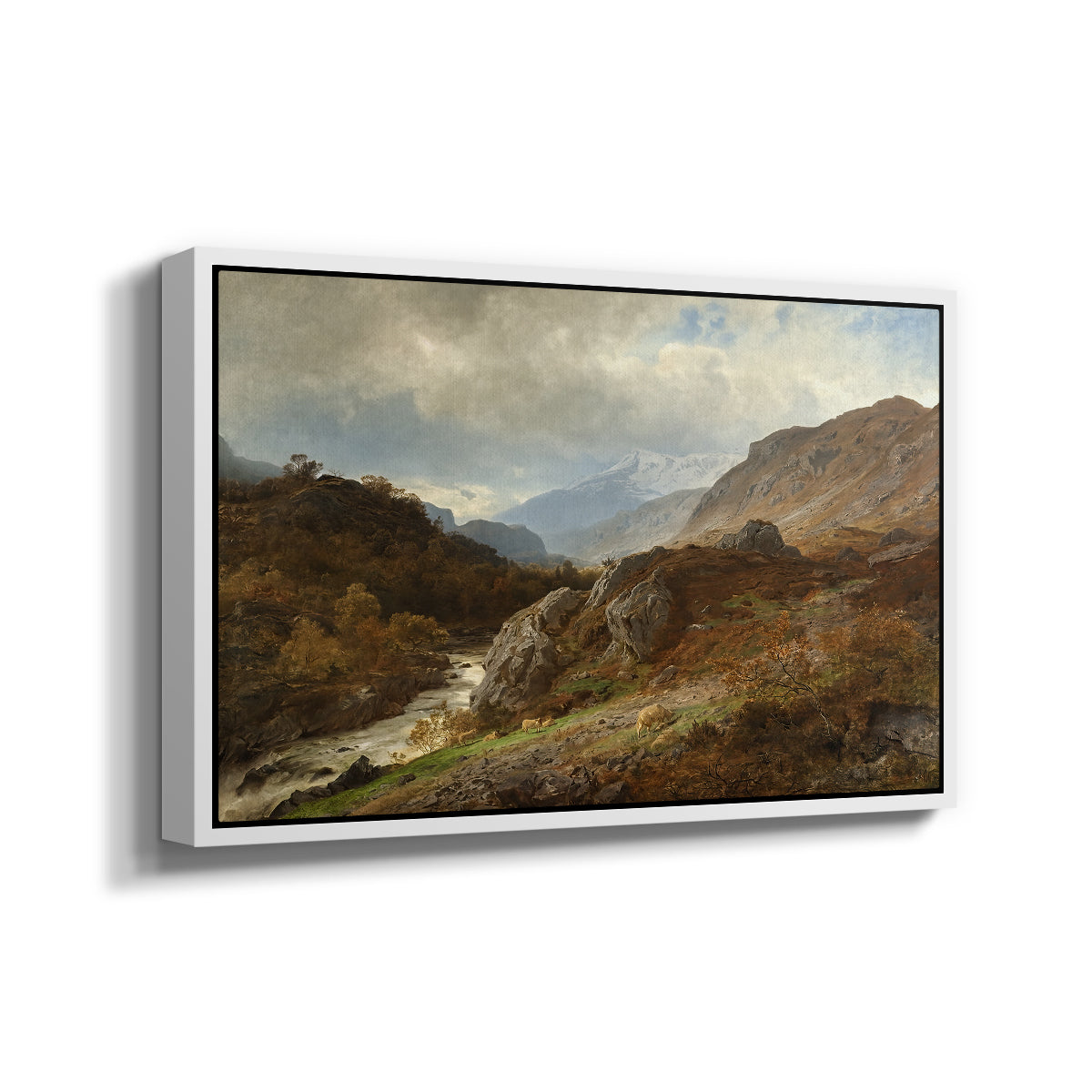 Mountain Landscape, 1864 - Floater Framed Canvas Print