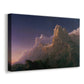 Canvas art print featuring a dramatic scene combining figure and rugged terrain, displayed at an angle