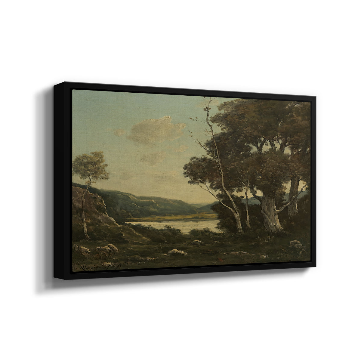 Landscape, 1898 - Floater Framed Canvas Print