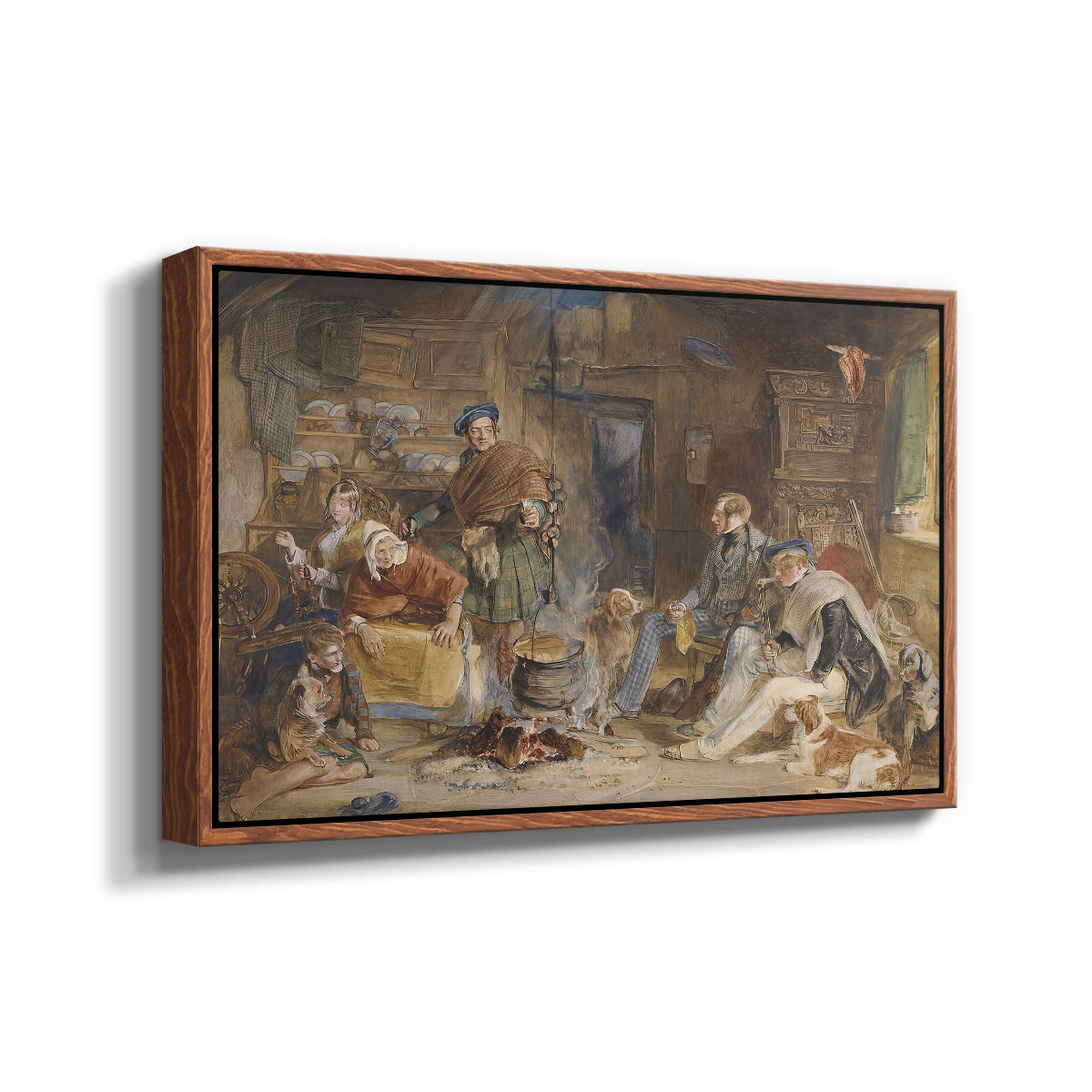 Highland Hospitality, 1832 - Floater Framed Canvas Print