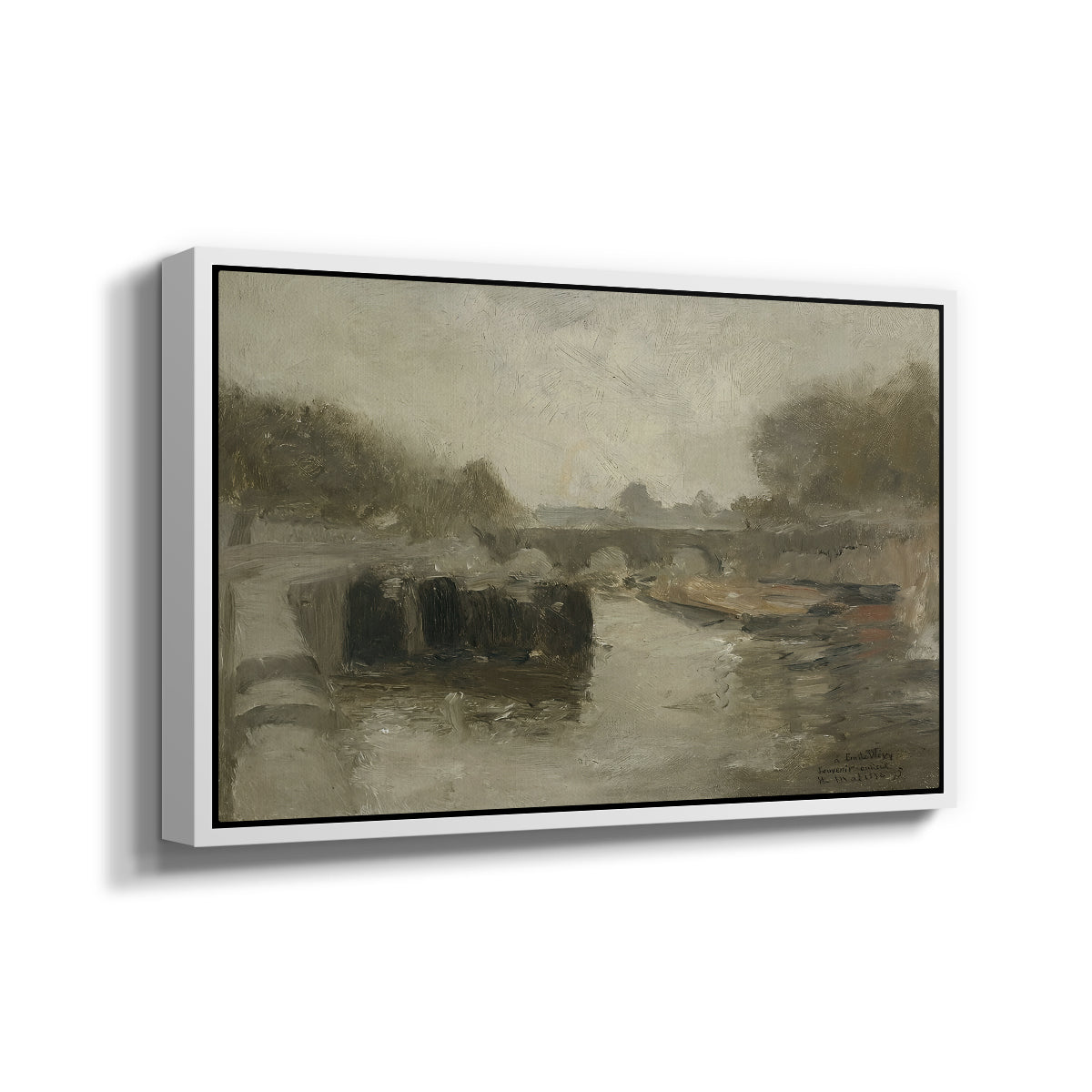 The Bridge (Le pont), 1895 - Floater Framed Canvas Print