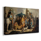 Canvas art print featuring a dramatic Baroque composition with figures, displayed at an angle