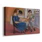 Canvas art print featuring a Fauvist scene of people engaged in a domino game indoors, displayed at an angle