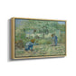 First Steps after Millet, 1890 - Floater Framed Canvas Print