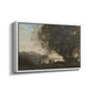 Dance Under the Trees at the Edge of the Lake, c. 1865-1870 - Floater Framed Canvas Print