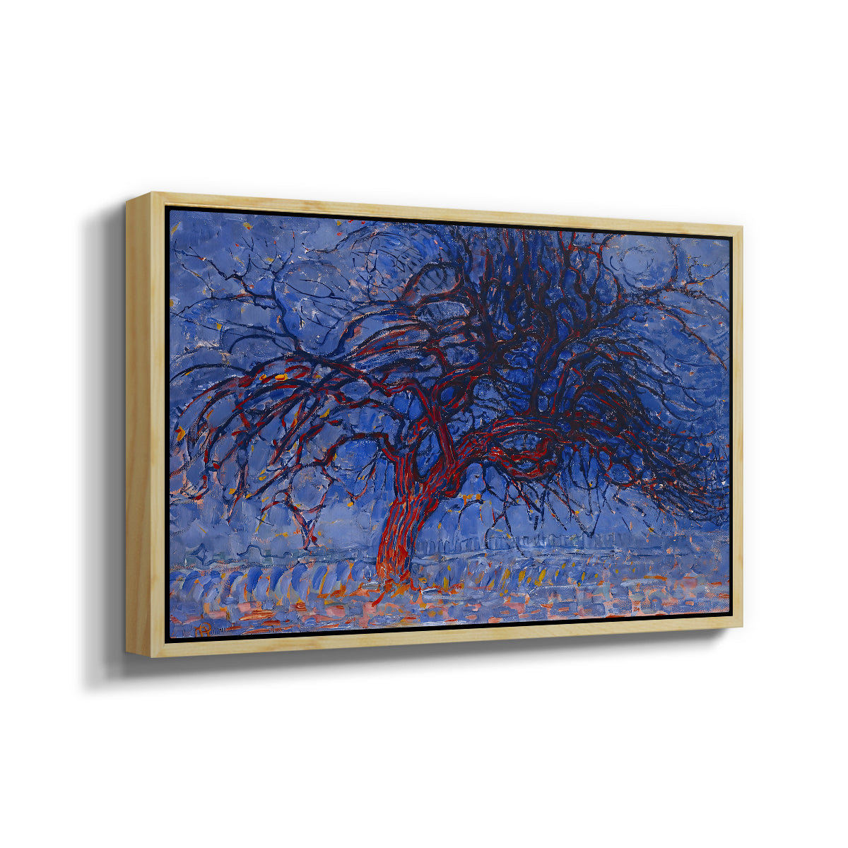 The Red Tree, 1909 - Floater Framed Canvas Print