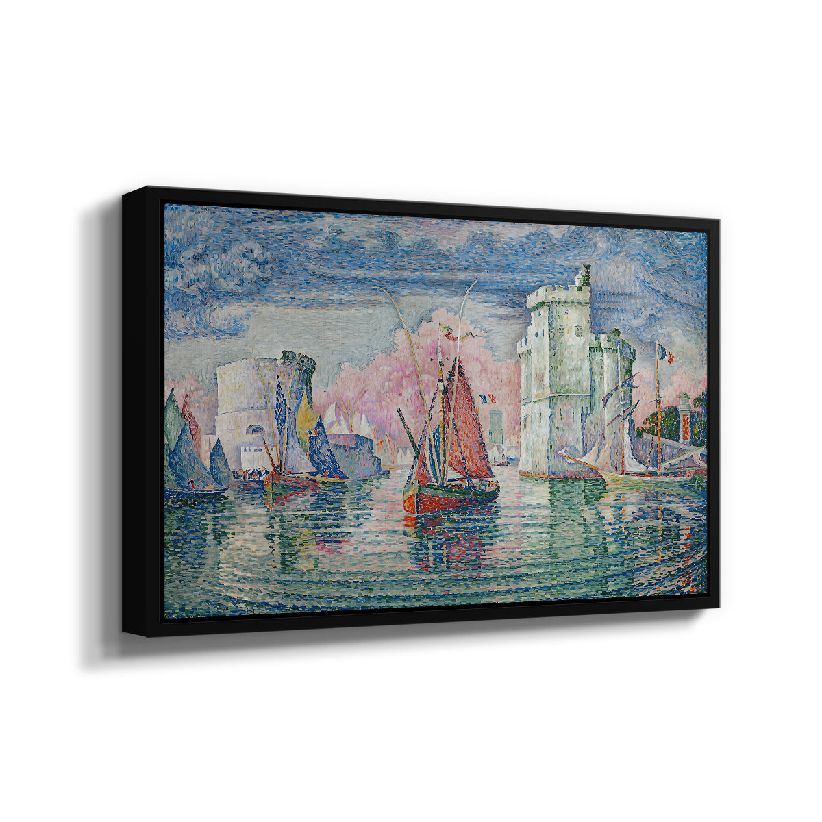 Entrance to the Port of La Rochelle, 1921 - Floater Framed Canvas Print