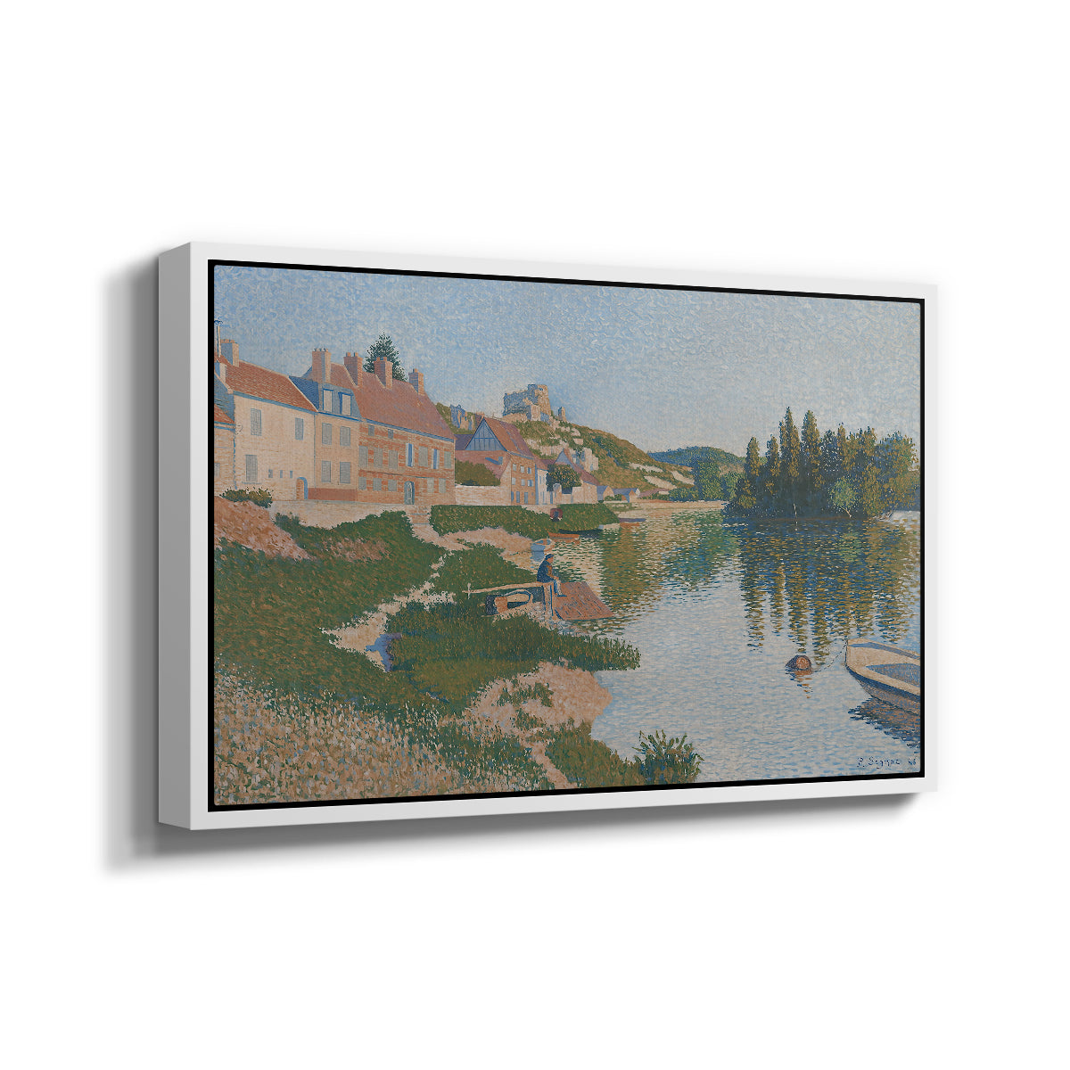 Les Andelys, Côte d'Aval, 1886 - Floater Framed Canvas Print