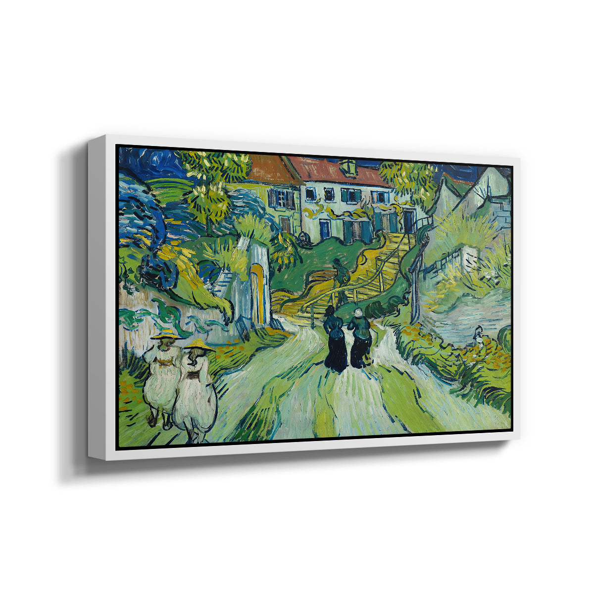 Stairway at Auvers, 1890 - Floater Framed Canvas Print
