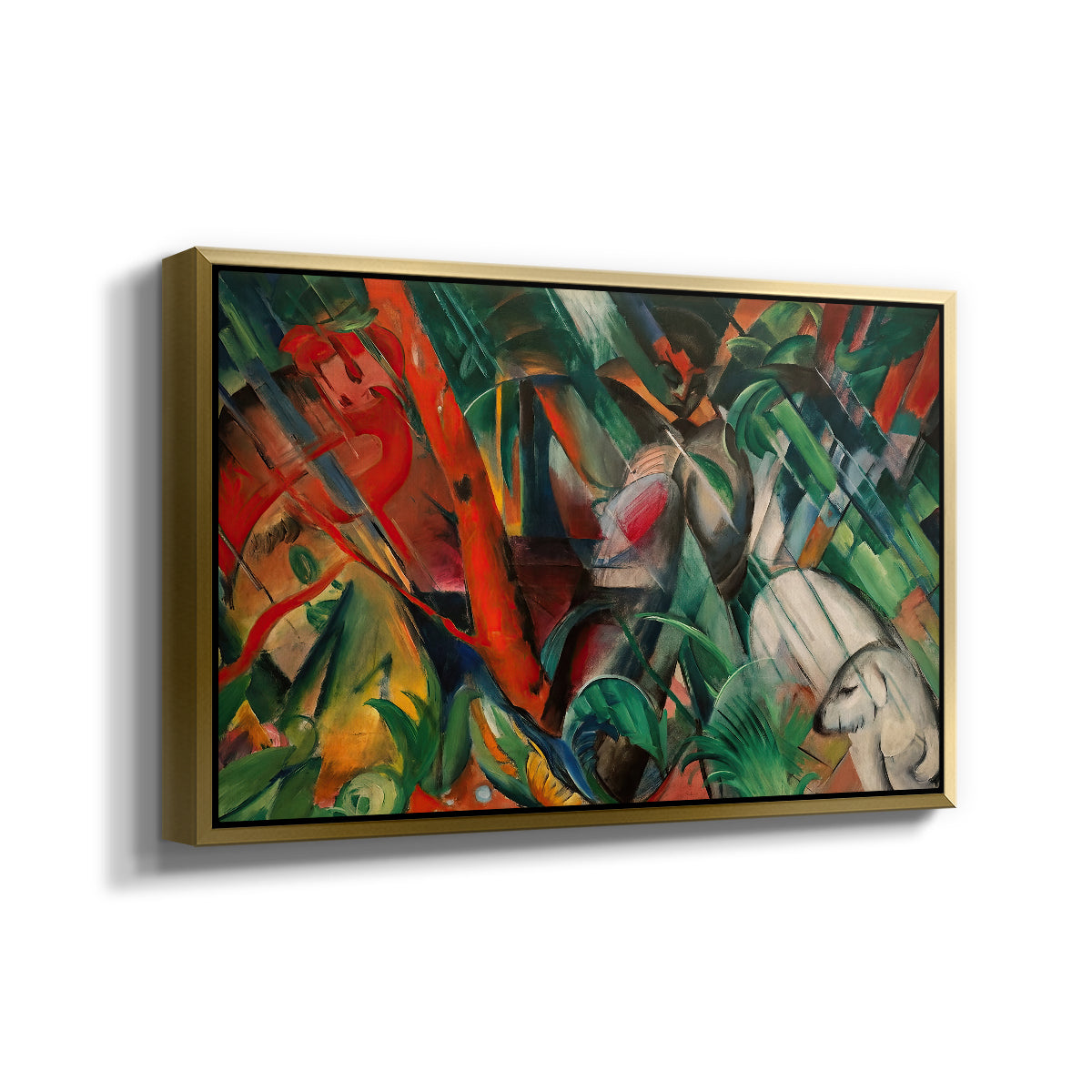 In the Rain, 1912 - Floater Framed Canvas Print