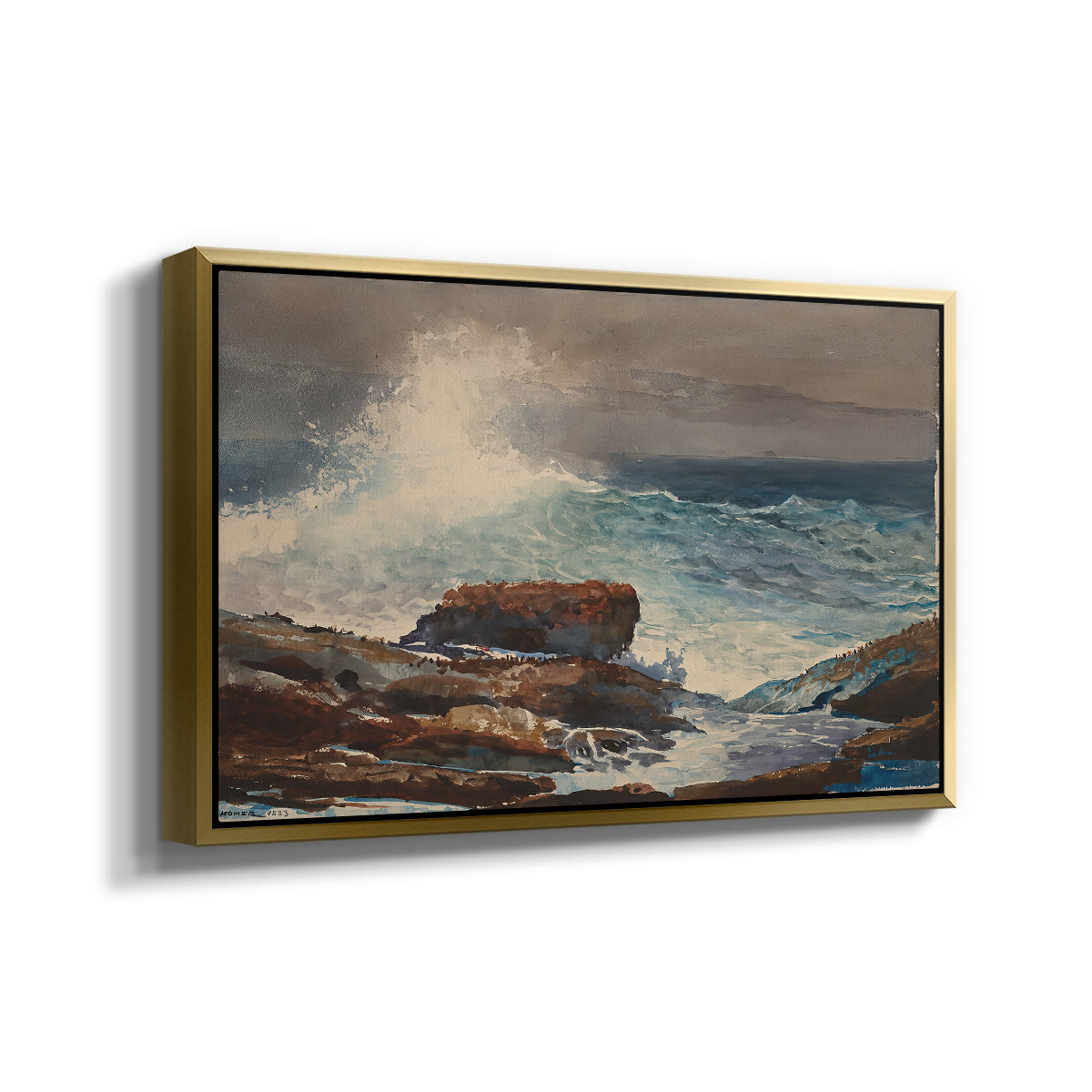 Incoming Tide, Scarboro, Maine, 1883 - Floater Framed Canvas Print