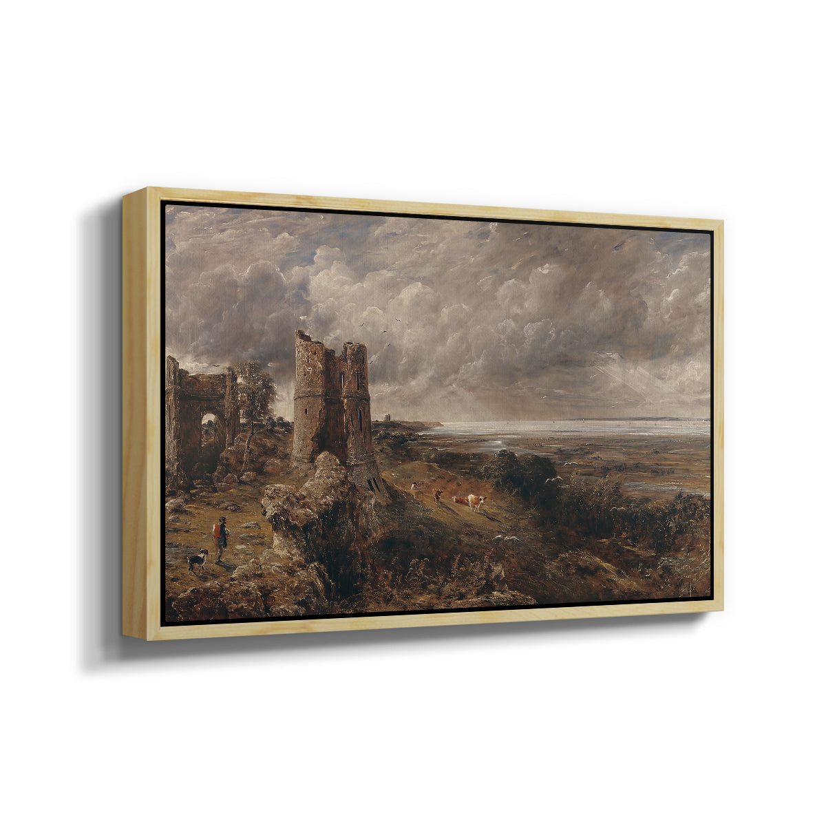 Hadleigh Castle, Mouth of Thames, c. 1829 - Floater Framed Canvas Print